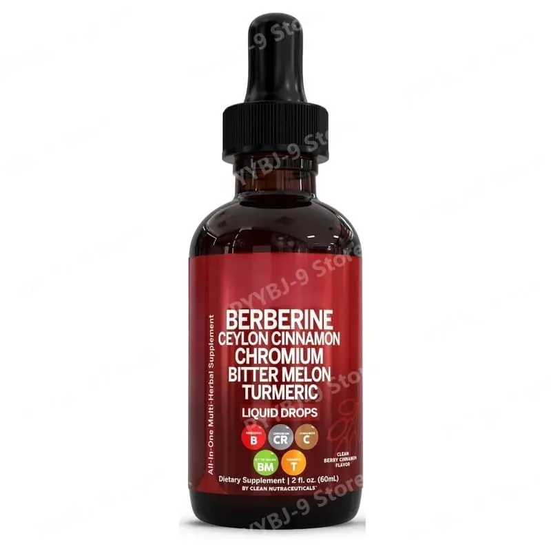 Berberine Chromium Turmeric Ginseng Liquid Drops 60ml Organic Herbal Supplement Daily Wellness Balance Support for Adults — image 8