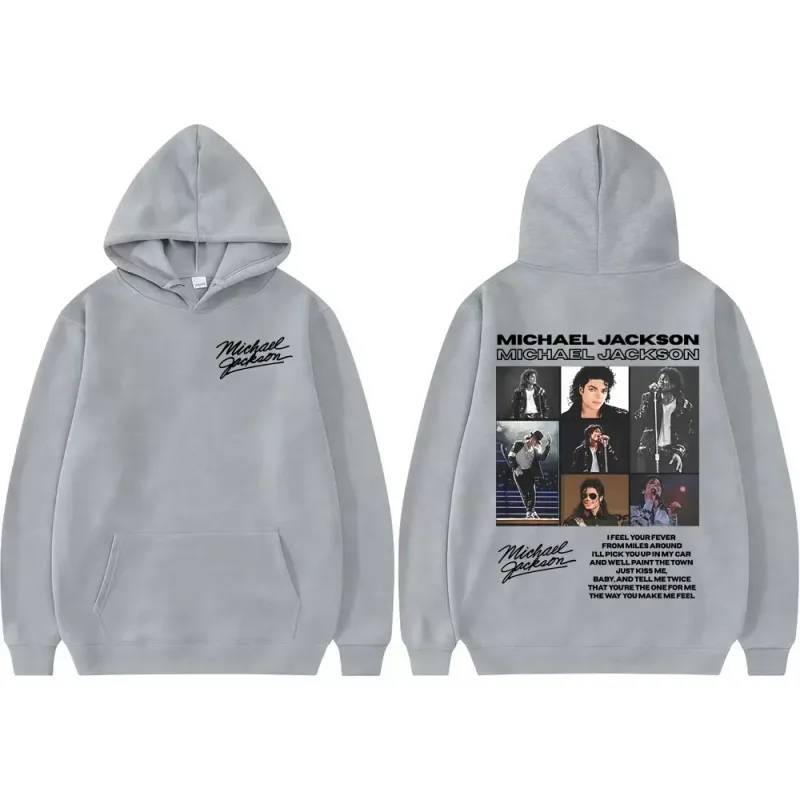 King of Pop Michael Jackson Tour Retro Hoodies Men's Clothing Harajuku Hip Hop Style Sweatshirts Casual Cozy Oversized Pullovers — image 7