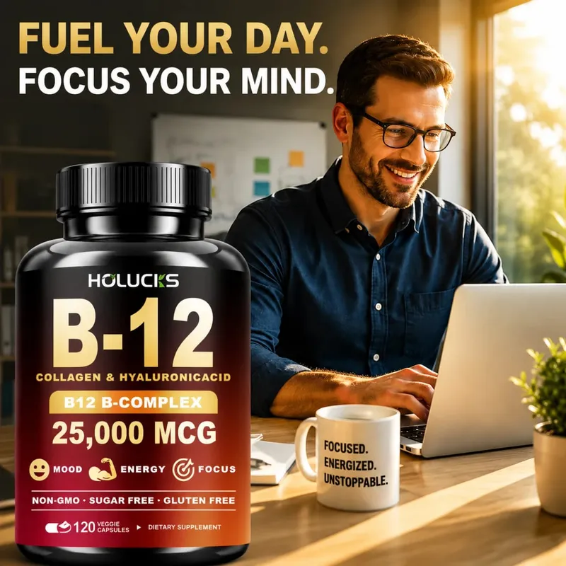 Vitamin B12 Complex Supplement Benefit Brain & Heart Function Support Memory Learning Metabolism Helps Boost Natural Energy — image 5
