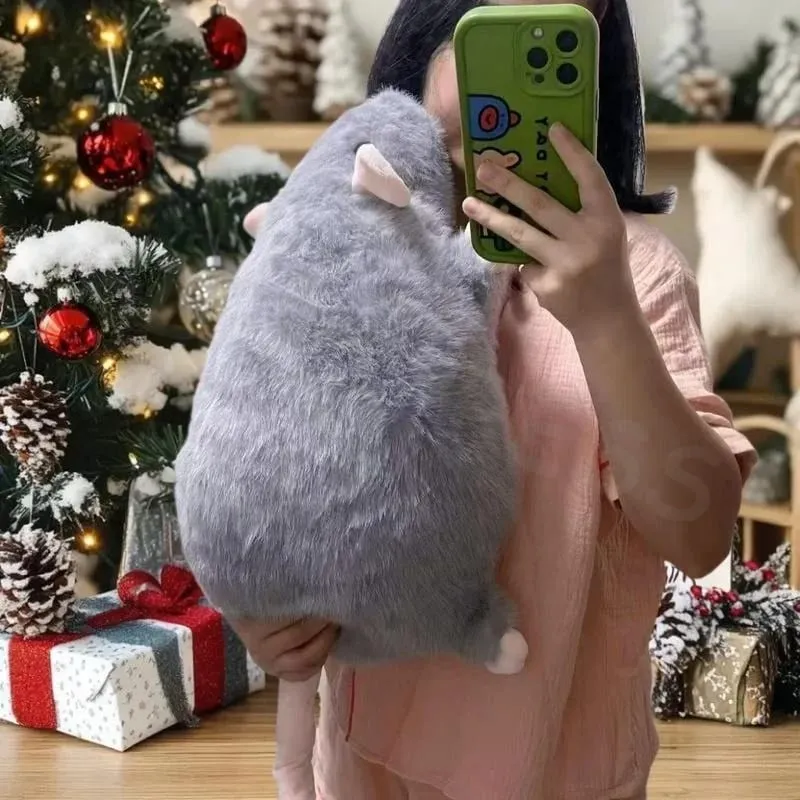 Soft Oversized Animal Figure Cute Simulation Big Mouse Plush Toy Pillow Birthday Gift 1Pcs 35/50/90cm Cartoon Flower Branch Rat — image 4