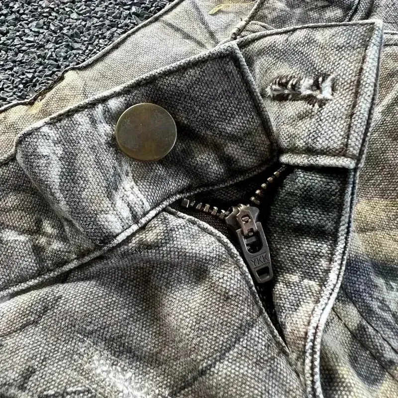 Men's Tree Branch Camouflage Jeans American Style Y2K Wide Leg Retro Loose Fashion Trend Street Straight Jeans Camo Pants Y2K — image 4