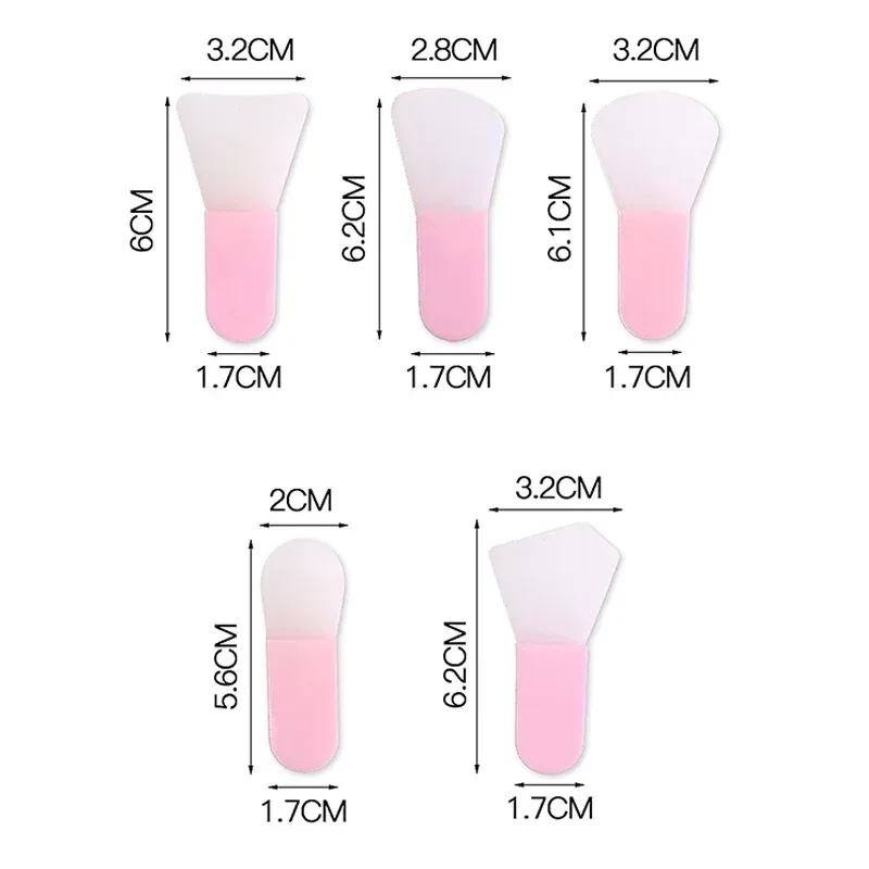 5Pcs Silicone Facial Mask Brush Face&Eye Cream Mud Mask Applicator Scraper Face Cleanse Brushes Travel Portable Skin Care Tools — image 5