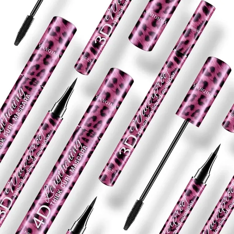 Flydende Eyeliner Blyant+4D Vandtæt Mascara Sæt Kosmetik Eye Liner Tyk Curling Mascara Øjenbryn Blyant Øjenmakeup — image 6