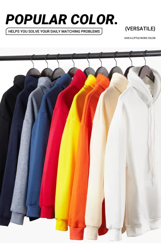 Personalized Customize Autumn Casual Sport Hoodie Men Fleece Team Basic Sweatshirts Street Office Top Daily Comfortable Workwear — image 14