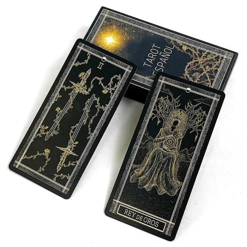 Spanish Tarot Deck 78pcs Cards Predictive Divination Board Game Family Gathering Cards Game Meditation Travel & Gift Giving — image 2