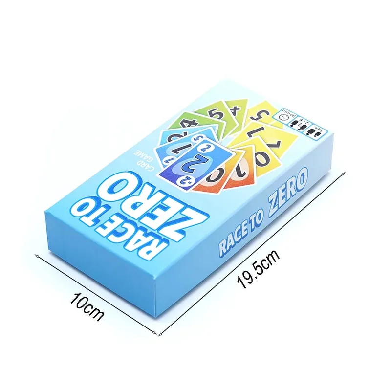 Race to Zero Card Game Fast Paced Strategy Card Game for Family Friends and Party Play Fun Competitive Number Travel Entertainme