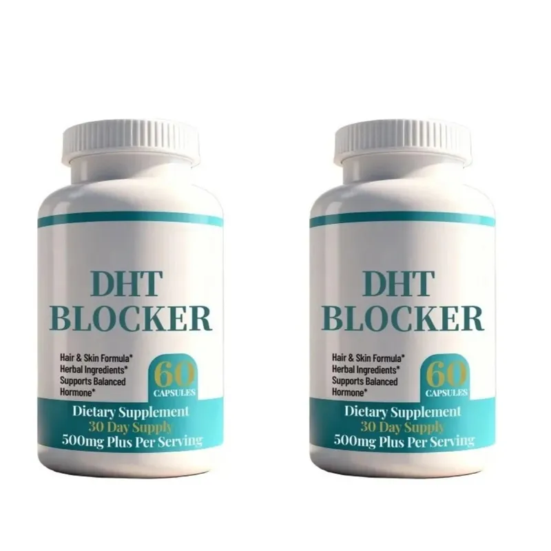 DHT Blocker Capsules with Biotin 5000mcg Vitamin C D E B6 & Zinc for Healthy Hair and Skin Support Gluten-Free 60 Count — image 9