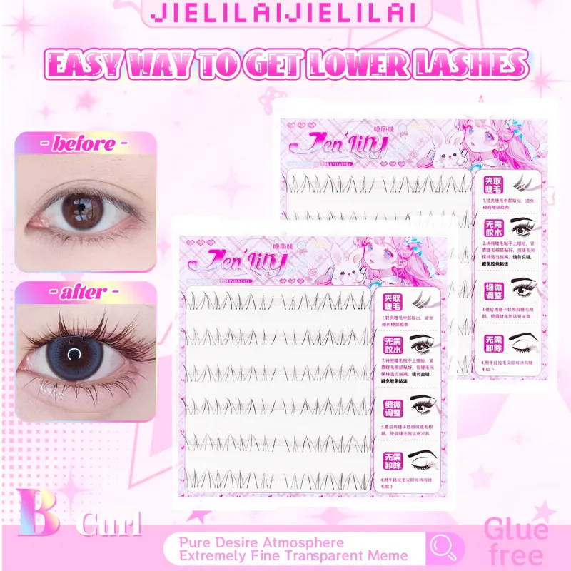 Glue-Free Cat Eye Lower Eyelashes 6 Rows Natural Wispy Look Reusable Soft Lightweight Comfortable Easy to Wear for Beginners — image 6