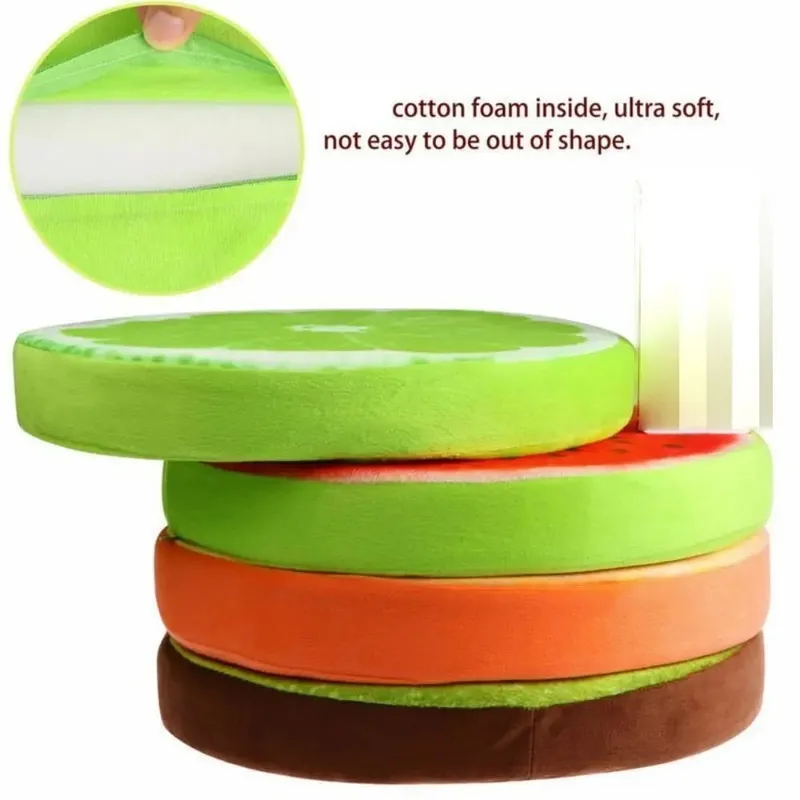 Soft Comfortable Funny Sofa Pillow Garden Dining Outdoor Seat Pads Round Pillow Fruit Seat Pads Chair Cushions — image 9