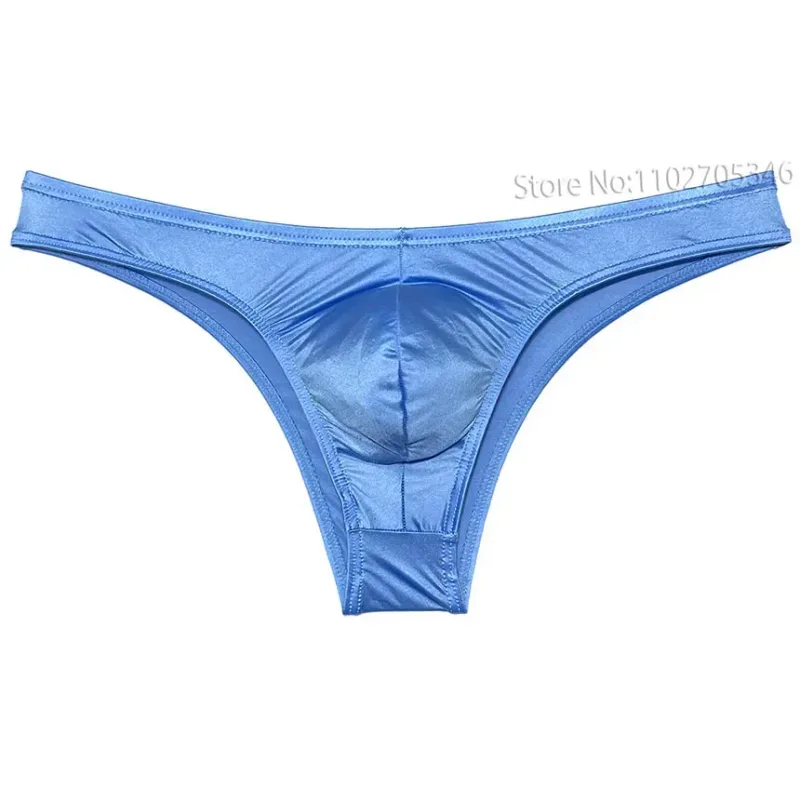 Silky Smooth Bikini Briefs Men's Enhance Pouch Micro Underwear Slip Sexy Beach Briefs Breathable Sissy Panties Pool — image 11