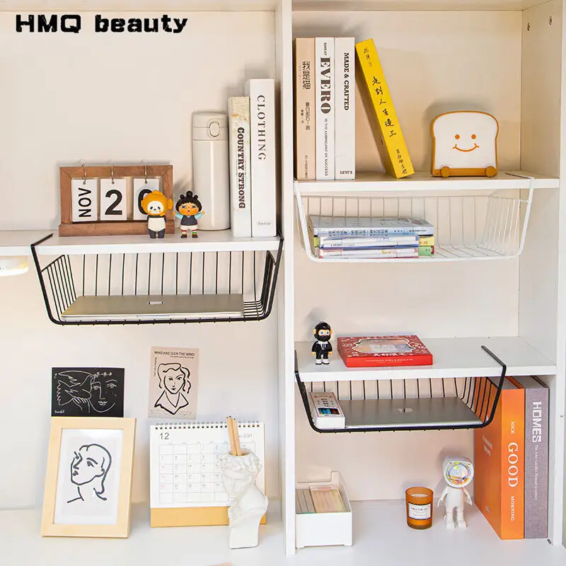 Multipurpose Metal Hanging Basket Organizer-Storage for Kitchen Desk Closet Makeup Brushes Available Makeup Tool Storage Holder — image 1
