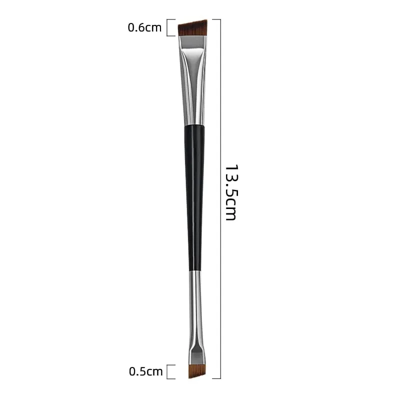 5/10pcs Double End Eyebrow Brush Eyeliner Angled Flat Head Blade Eye Liner Brow Contour Blending Makeup Brushes Make Up Tool — image 2