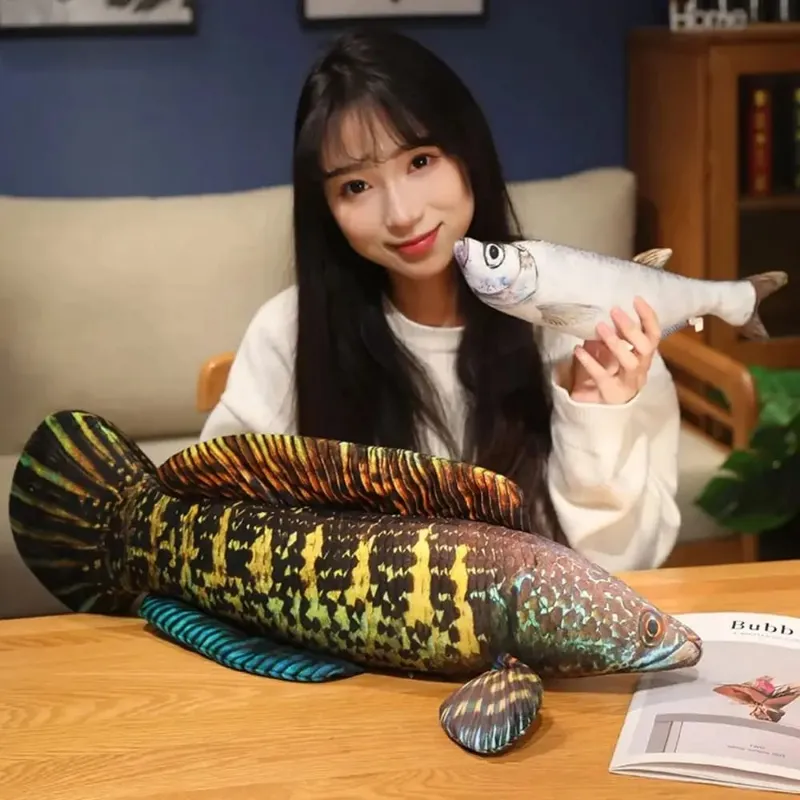 Sofa Cushion Perch Simulation Fish Pillow Grouper Stuffed Cartoon Fish Lovely Soft Fish Anime Pillow Bedroom — image 5