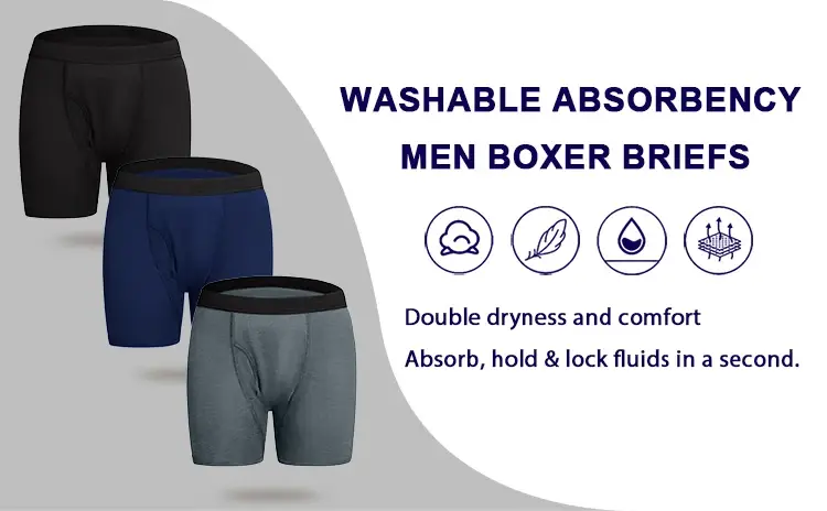 Ultra-Absorbent Incontinence Underwear Men Panties Maximum Absorbency Overnight Urinary Briefs Leak Protection Men Boxers — image 5