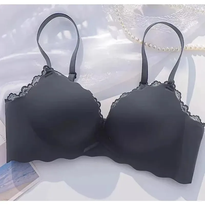 Wireless Seamless AA Cup Push‑up Bra Set One‑piece Padded Lingerie Suit For Small Flat Chest Ladies Soft Daily Underwear Kit — image 12