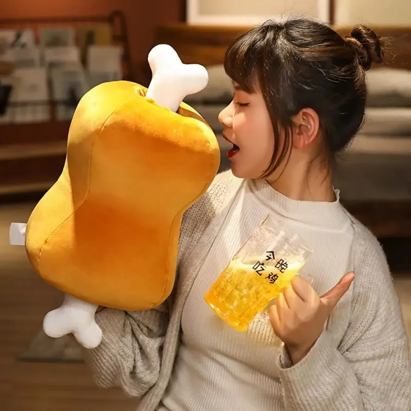 42cm Simulation Meat Bone Pillow Cartoon Design Soft Plush Toy Pillow Hypoallergenic Washable Lifelike Meat Bone Pillow — image 8