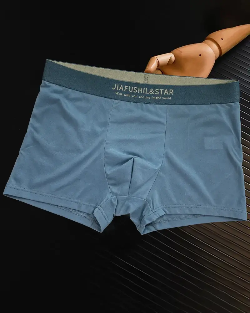 10PCS Men's Underwear Ice Silk High-End Men's Light Luxury Satin Silk Breathable Flat Corner Four Cornered Shorts Without Marks — image 4