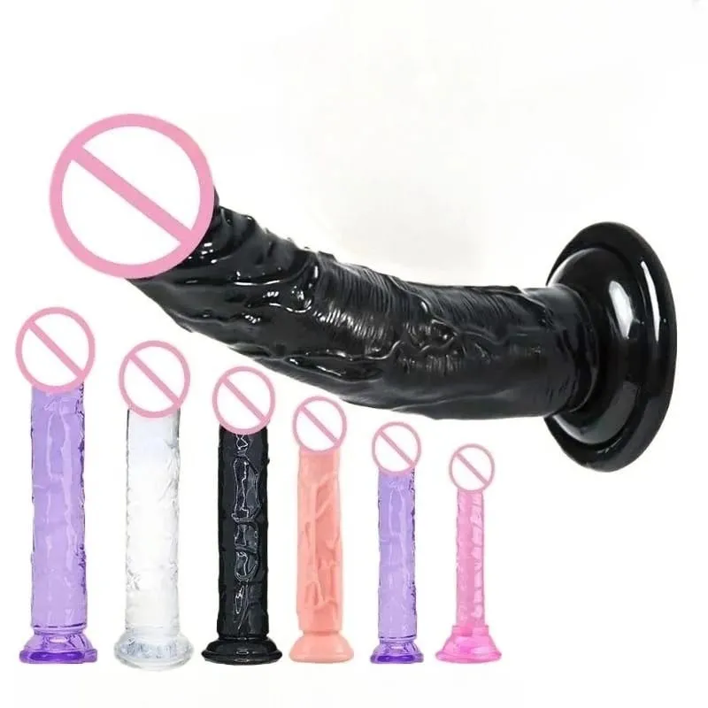 Super levné realistické měkké ženy erotické anální velké dildo přísavka Jelly Dick erotické hračky měkké klitorisy vaginální masturbátory penis