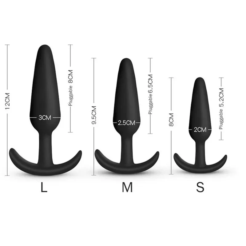 T 모양 아날 플러그 3 크기 부드러운 실리콘 엉덩이 플러그 자극기 항문 섹스 토이 전립선 마사지 딜도 여성 남성 성인 섹스 토이