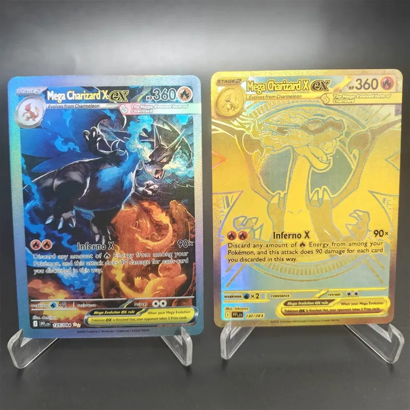 DIY Pokemon Cards Mega Charizard X EX PFL EN 130/094 125/094 Hyper Rare Collectibles PTCG Trading Card — image 1