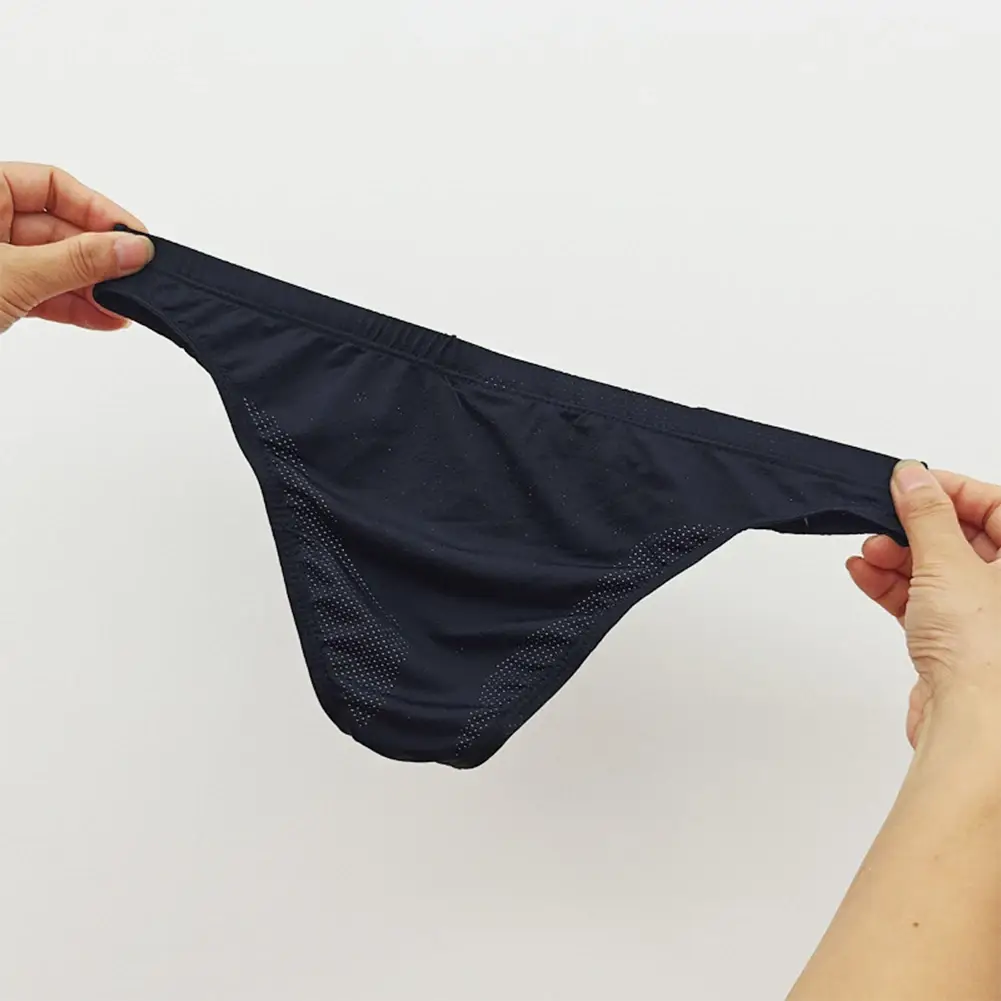Sexy Skin Color Men Low Waist Mesh Breathable Jockstrap Pouch Half Hip Underwear Briefs Daily Fashion Panties — image 12