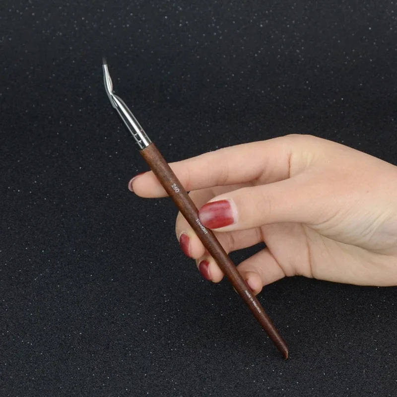 1Pc Bent Liner Makeup Brushes Eyeliner Detail Eye Liner Precision Cosmetic Tools. — image 3