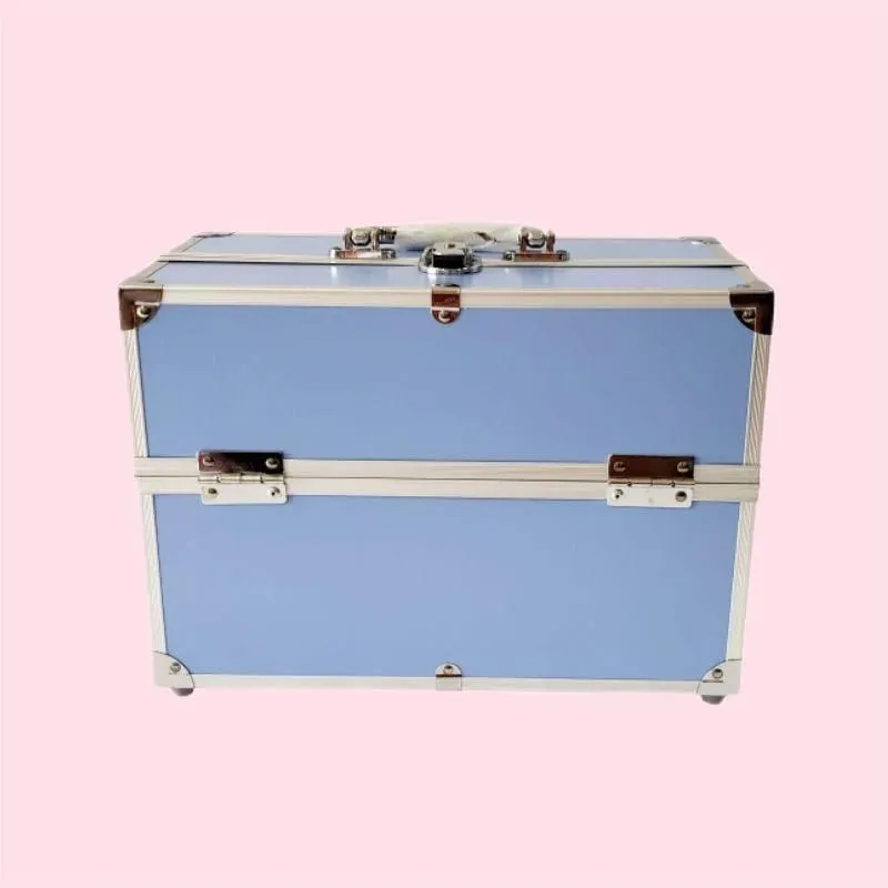 Professional Aluminum Alloy Cosmetic Case Large Capacity Multilayer Portable Storage Box Nail Tattoo Makeup Beauty Salon Supplie
