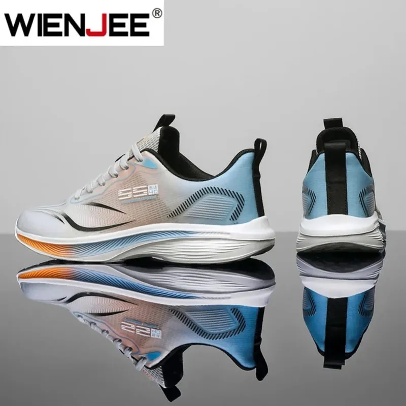 Men Running Walking Knit Shoe Casual Sneakers Breathable Sports Running Athletic Gym Lightweight Outdoor Women Shoes Size39-47 — image 6