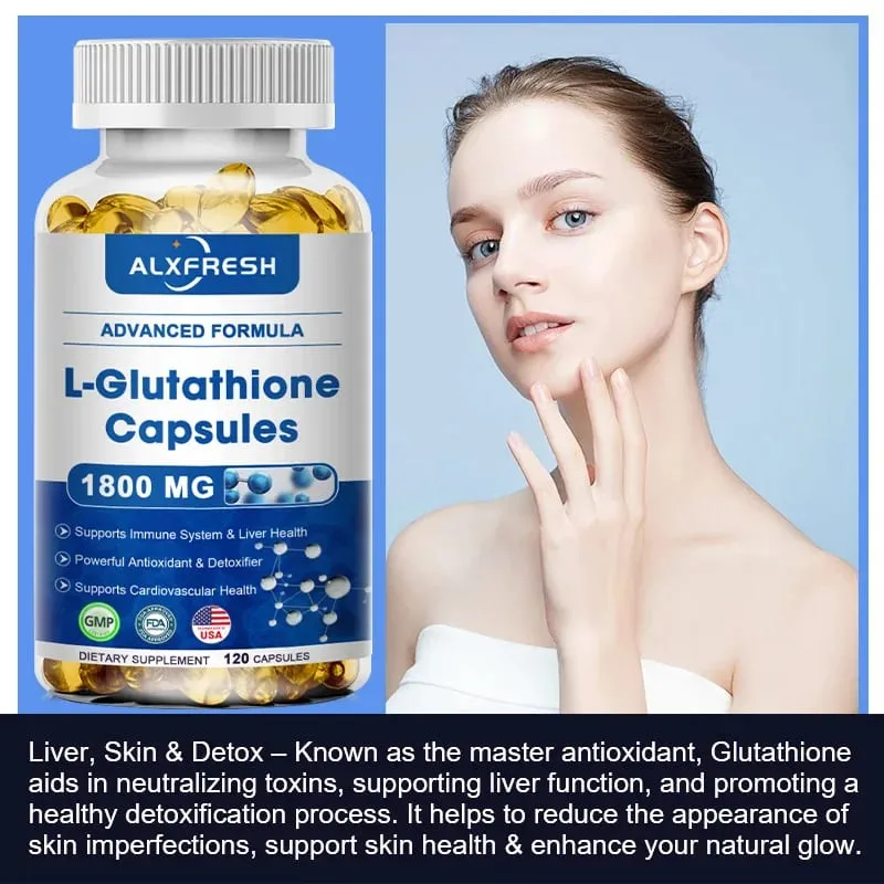 Alxfresh L-Glutathion 1800 mg | L-Glutathion gereduceerd supplement | Niet-GMO en glutenvrij | Immuniteitssysteem | Antioxidant-ondersteuning — image 5