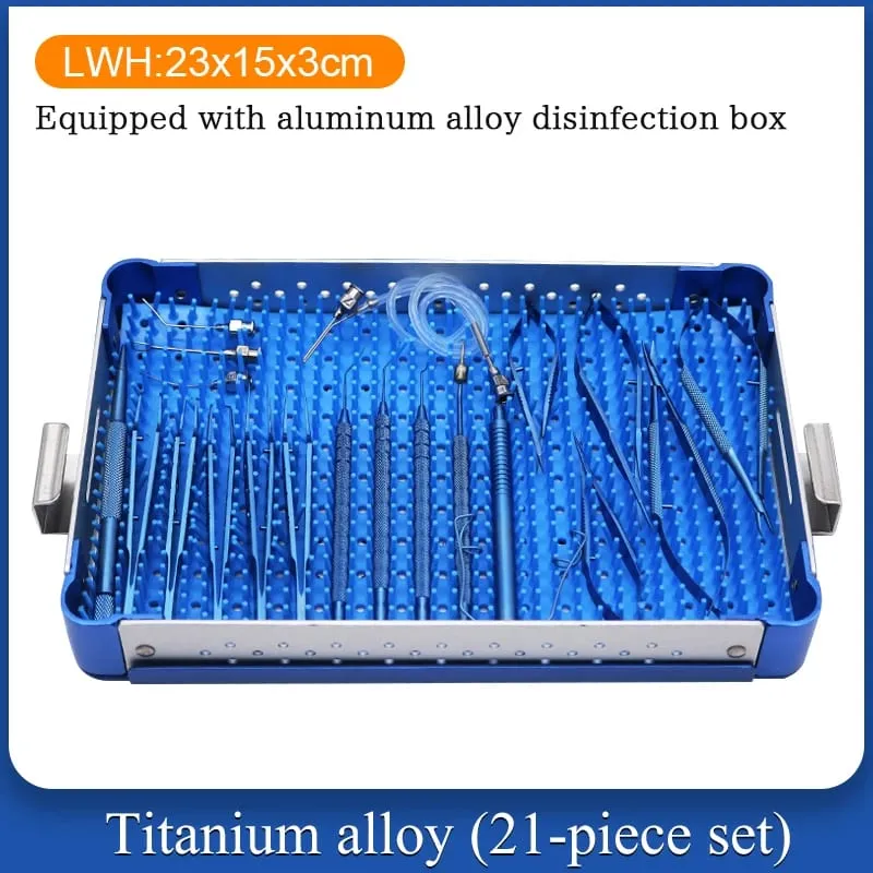 21 Pieces/set of Ophthalmic Cataract Surgical Instruments Set Stainless Steel Titanium Alloy Ophthalmic Precision Surgical Tools — image 7