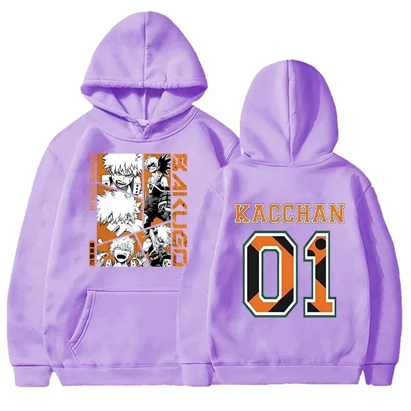 Anime Bakugou Katsuki printed hoodies for men and women, fashionable pullovers for autumn and winter, and women's sweatshirts — image 6