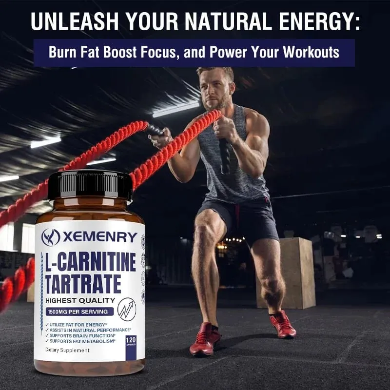 Kapsul Premium L-Carnitine Tartrate 1500 mg - Pengeluaran Tenaga Semulajadi Menyokong Metabolisme — image 6