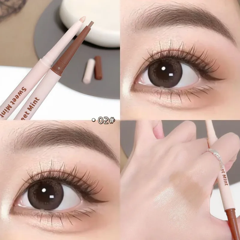 Double-end Under-eye Highlighter Pen Eyeliner Pencil Matte Nude Highlight Bronzer 2 in 1 Shadow Pen Brightening Eye Makeup — image 8