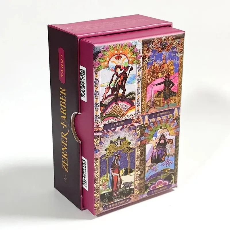 Double-embossed The Zerner-Farber Tarot Deck 78 Pcs Collage Art Tarot Cards 10.5*6cm Spiritual Divination Tool in Rigid Box — image 4