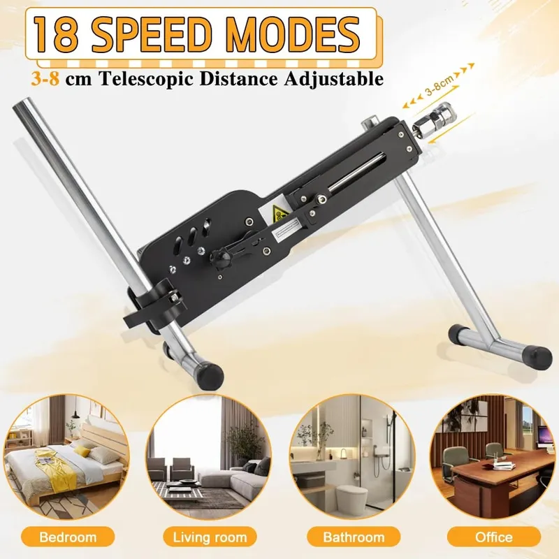 App-Controlled Mute High-Power 70W Dildo Sex Machine with Vac-u-Lock Dildo Attachments And Pumping Gun Adult Toy — image 6