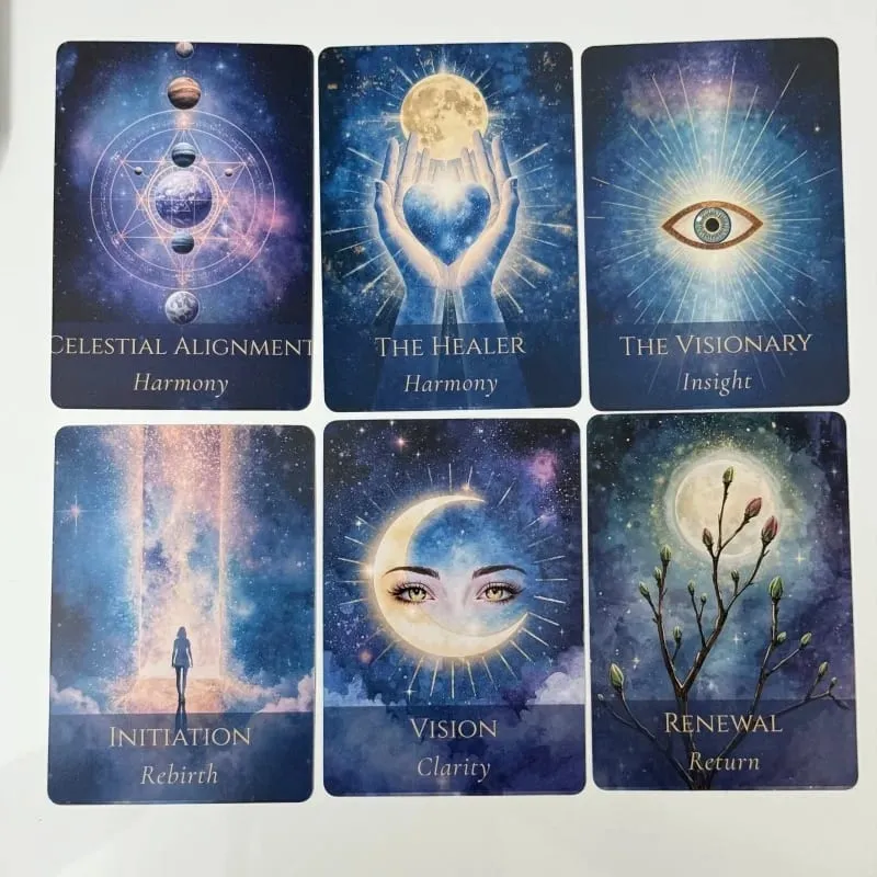 Inner Moon Oracle Deck in Metal Box 44 Card Deck Divination Board Game Oracle Cards with Instruction Guidebook — image 5