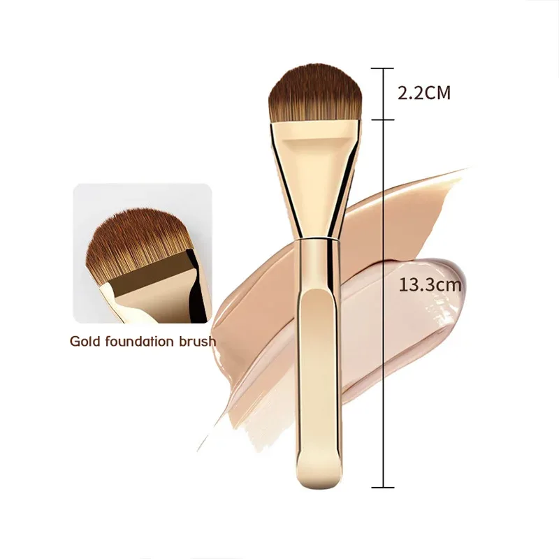 1pcs Ultra Thin Foundation Brush Tongue-Shaped Seamless Concealer Flat Head Soft Hair Beauty Tools Makeup Brushes Mask Brush — image 6