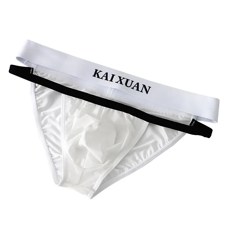 Fashion Men's Underwear Breathable Ice Silk Underpants Soft and Comfortable Briefs — image 5