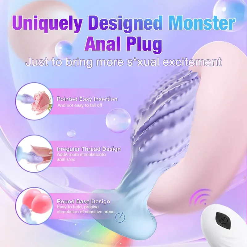 360° Rotation Wiggle Remote Control Vibrator Butt Plug for Men Prostate Massager Gay Anal Vibrator Anal Plug Adults Sex Toys — image 3