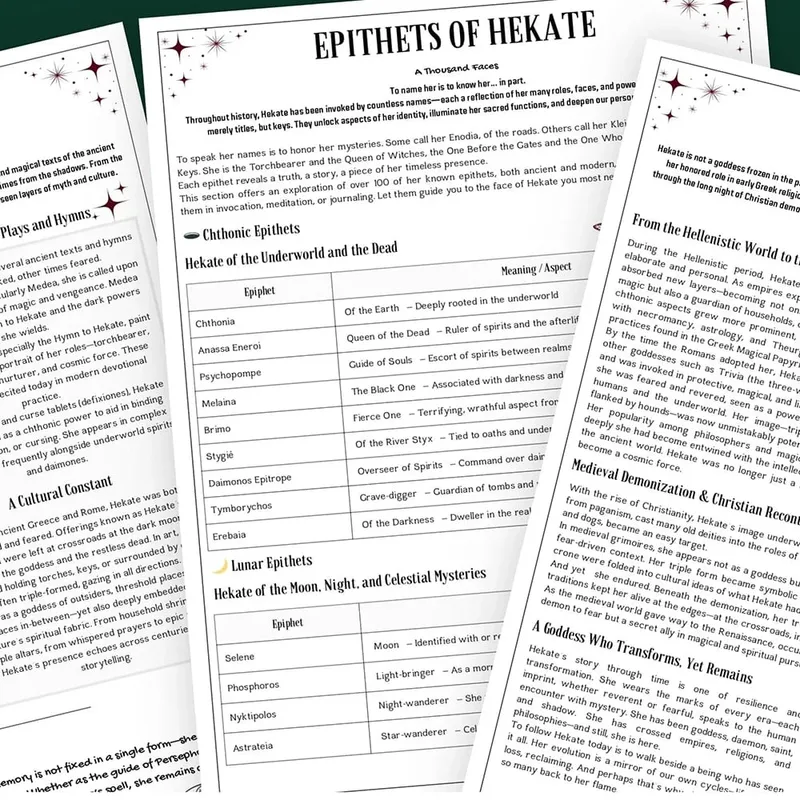 Hekate Grimoire Volume 2: 36-Page Witchcraft Workbook & Spell Journal – Hollow Earth-Inspired Witchcraft Magick Grimoire — image 5
