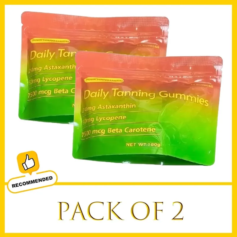 Tanning Gummies - Natural Tanning Supplement with Astaxanthin Lycopene & Beta Carotene - Boost Melanin for Radiant Skin & Glow — image 8