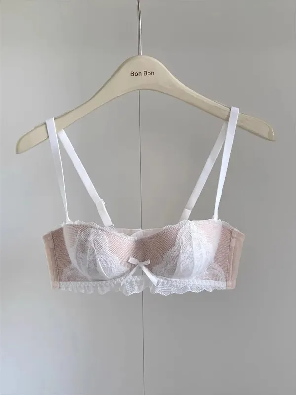 Ensemble de soutien-gorge demi-tasse en dentelle française, Push Up sans fil, petite poitrine, améliore le levage, Anti-affaissement, confort, ensemble de Lingerie Sexy pour femmes — image 2