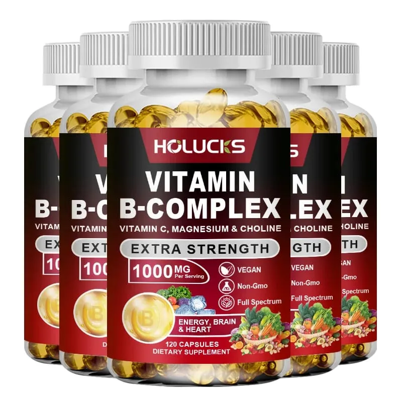 High Absorption B-Complex Capsules with Biotin & Folate Support Mood Balance Immune Skin & Nails Health for Daily Life — image 12