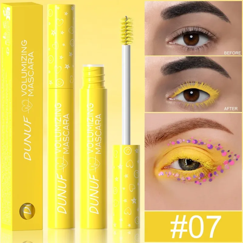 Colorful Eyelash Mascara 5D Silk Fiber Volume Curling Lengthening EyeLashes Extension Purple Blue White Waterproof Eye Makeup — image 13