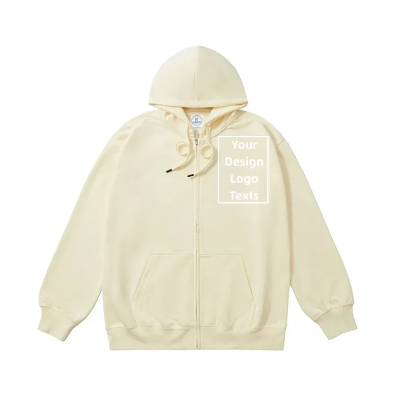 Customized Logo Zipper Hoodies Autumn Winter Fashion Embroidery Company Printed Sweatshirts Men Women Personality Hoody Pullover — image 13