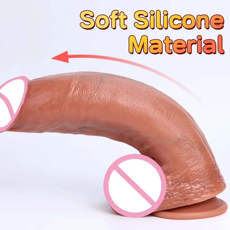 3 Ukuran Realistis XXL Penis Tebal Lembut Silicone Dildo Alat Kelamin Pria Vagina Masturbasi Cangkir Hisap Kontol Wanita Anal Mainan Seks 18 — image 4