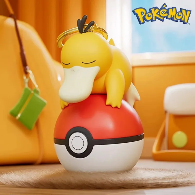 Pokemon Söt Glödande Serie Charm PokeBall Nyckelring Modell Docka Pikachu Piplup Bulbasaur Actionfigur Tecknad väska Tillbehör Present — image 6