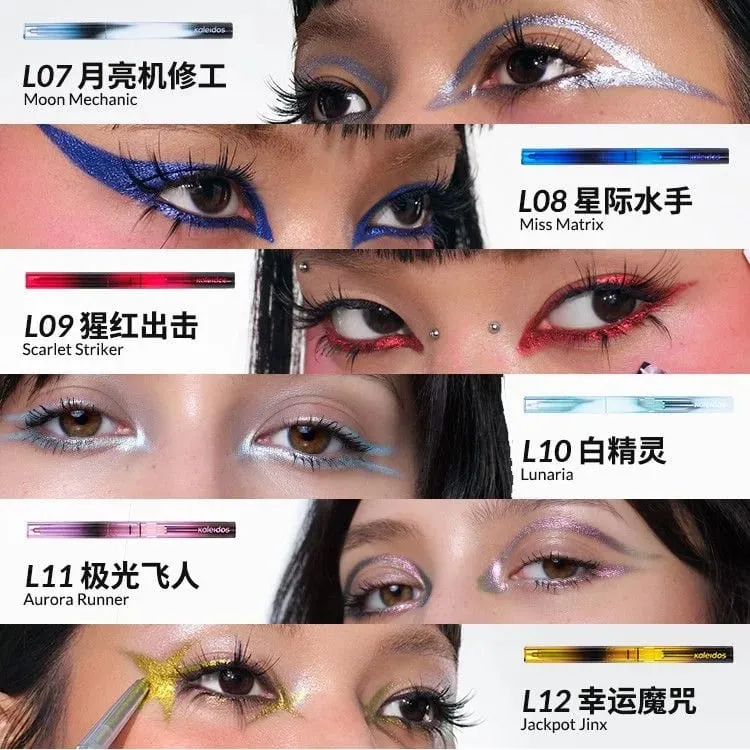 Kaleidos Chameleon Face Eye Makeup Set Gel Eyeliner Pencil Chameleon Eyeshadow Highlighter Chrome Glitter Diamond Powder — image 6