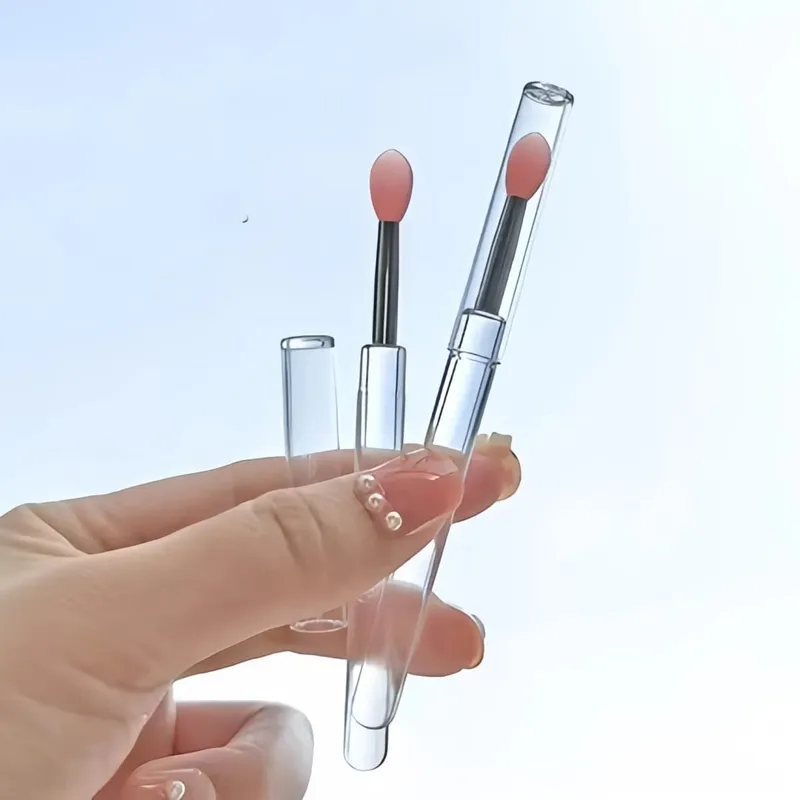12pcs Silicone Lip Makeup Brushes with Dustproof Cover Lipstick Applicator Suitable for Lip Gloss Eyeshadow Makeup Tools — image 4