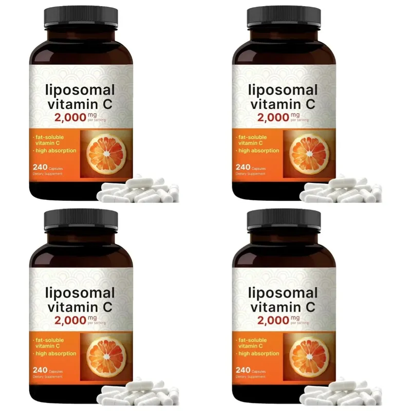 Liposomal Vitamin C 2 000mg Supports Antioxidant Health & Immune Function High Absorption Non-GMO Gluten Free– 240 Capsules